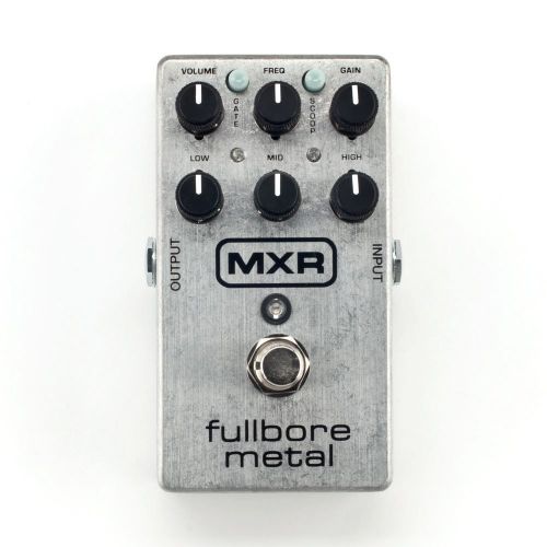  Dunlop MXR M116 Fullbore Metal Distortion Guitar Pedal with AC Power Supply, 2 Patch Cable and 6 Guitar Picks