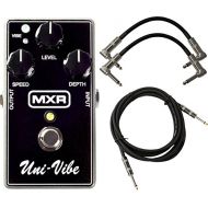 MXR M68 Uni-Vibe Chorus Vibrato Effect Pedal Bundle for Electric Guitar with 2 Patch Cable and 1 Instrument Cable