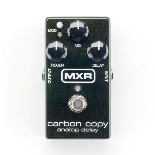  MXR M169 Carbon Copy Analog Delay Pedal BUNDLE with AC/DC Adapter Power Supply for 9 Volt DC 1000mA, 2 Metal-Ended Guitar Patch Cables AND 6 Dunlop Guitar Picks
