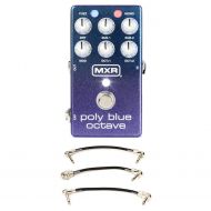 MXR Poly Blue Octave Pedal with Patch Cables