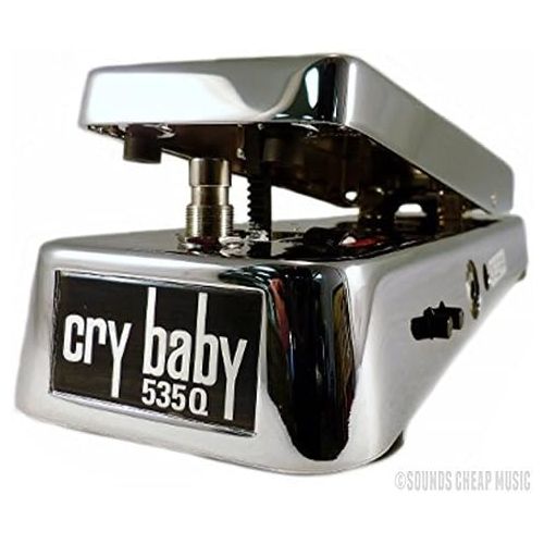  MXR Dunlop Crybaby 535Q-C Q-Chrome CryBaby Wah Pedal w/Bonus Dunlop PVP101 Variety Pick-Pack (x12) 710137017740