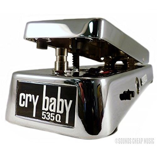  MXR Dunlop Crybaby 535Q-C Q-Chrome CryBaby Wah Pedal w/Bonus Dunlop PVP101 Variety Pick-Pack (x12) 710137017740