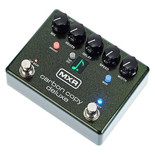  MXR M292 Carbon Copy Deluxe Analog Delay Pedal Bundle w/4 Cables, 9V Power Supply, and Dunlop Polishing Cloth