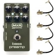 MXR M81 Bass Preamp Effects Pedal Bundle with 4 MXR Right Angle Patch Cables