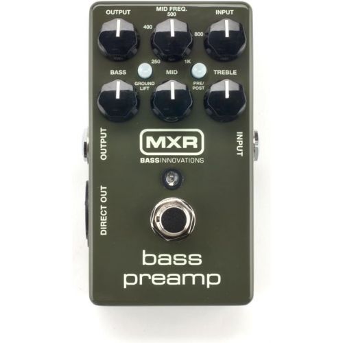  MXR M81 Bass Preamp Effects Pedal Bundle with 4 MXR Right Angle Patch Cables