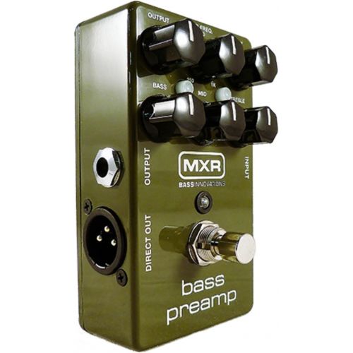  MXR M81 Bass Preamp Effects Pedal Bundle with 4 MXR Right Angle Patch Cables