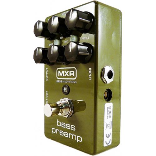  MXR M81 Bass Preamp Effects Pedal Bundle with 4 MXR Right Angle Patch Cables