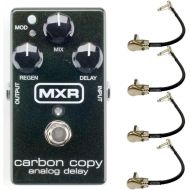 MXR M169 Carbon Copy Analog Delay Pedal Bundle with 4 MXR 6-inch Right Angle Patch Cables