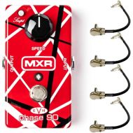 MXR EVH90 Eddie Van Halen Phase 90 Signature Effects Pedal Bundle with 4 MXR Right Angle Patch Cables