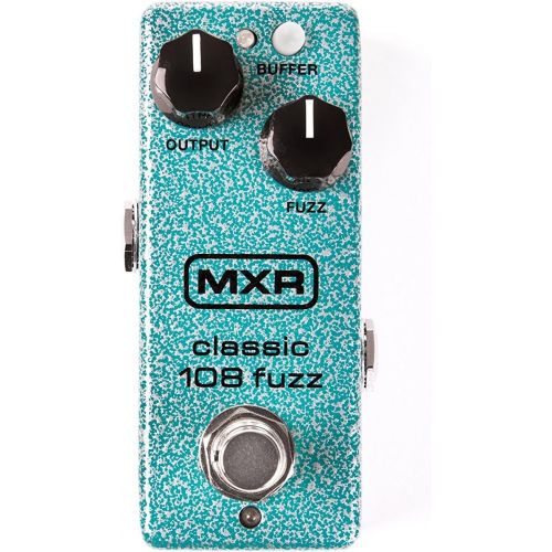  MXR M296 Classic 108 Fuzz Mini Effects Pedal Bundle with 2 Patch Cables and 6 Dunlop Picks