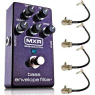 MXR M82 Bass Envelope Filter Effects Pedal Bundle with 4 MXR Right Angle Patch Cables