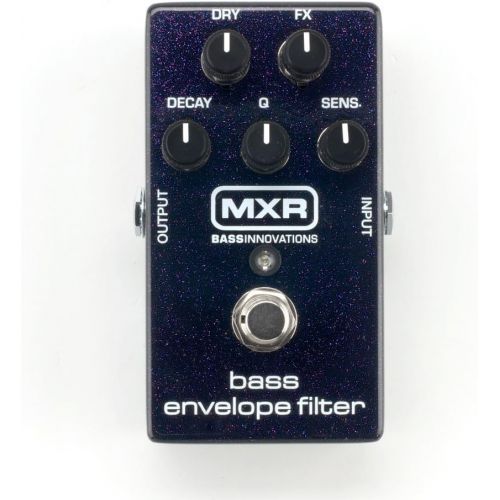  MXR M82 Bass Envelope Filter Effects Pedal Bundle with 4 MXR Right Angle Patch Cables