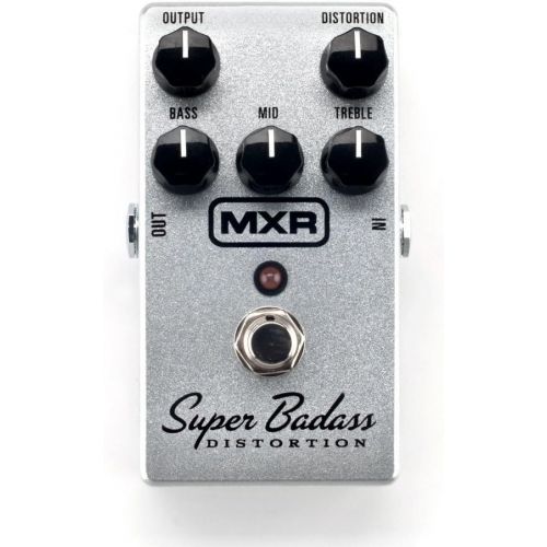  MXR M75 Super Badass Distortion Guitar Effects Pedal with Power Supply, 2 Patch Cables, and 6 Dunlop Picks