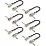 Dunlop MXR 6 Inch Right Angle Pancake Guitar Patch Cables for Effects Pedals, 6 Pack