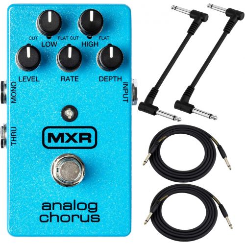  MXR M234 Analog Chorus Pedal Bundle with 4 Cables