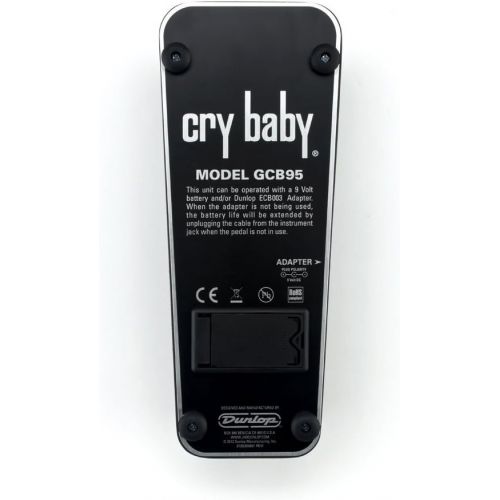  MXR Dunlop Crybaby GCB-95 Classic Wah Pedal Bundle with 2 Patch Cables and 6 Assorted Dunlop Picks