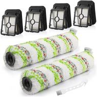 MXZONE 2554A Brush Roll Replacement & Filter parts for Bissell CrossWave Cordless Max 2554A,2590,2593, and 2596 All in One Wet-Dry Vacuum Cleaner (2 Mulit-Surface Pet Brush 2788+ 4 Filter