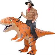 MXoSUM Inflatable Dinosaur Costumes for Adult T-REX Ride on Halloween Costume Funny Dino Blow up Costume