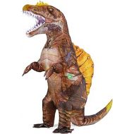 MXoSUM Inflatable Dinosaur Costume Blow up Spinosaurus Costumes for Adults?Fancy Dino Onesies Party Halloween Cosplay Costume