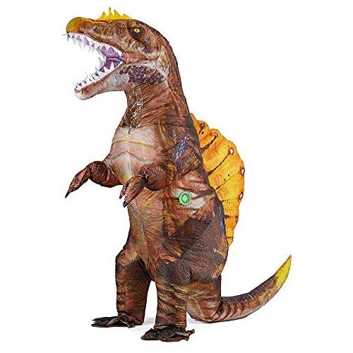  할로윈 용품MXoSUM Inflatable Dinosaur Costume Blow up Spinosaurus Costumes for Adults?Fancy Dino Onesies Party Halloween Cosplay Costume