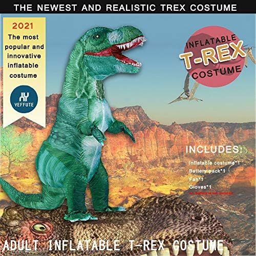  할로윈 용품MXoSUM Inflatable Dinosaur Costume for Adults Blow up T-rex Costume Funny Party Dino Costume Fancy Halloween Costume Suit