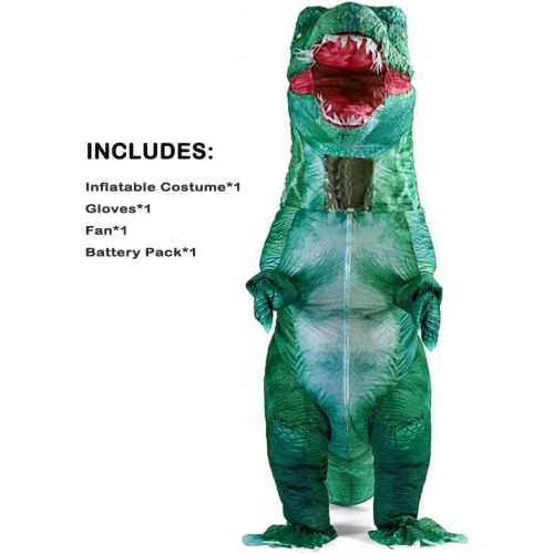  할로윈 용품MXoSUM Inflatable Dinosaur Costume for Adults Blow up T-rex Costume Funny Party Dino Costume Fancy Halloween Costume Suit