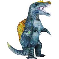 MXoSUM Adult Inflatable Dinosaur Costume Spinosaurus Blow up Dinosaur Suit Halloween Dino Costume