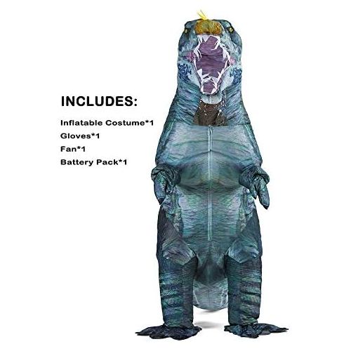  할로윈 용품MXoSUM Adult Inflatable Dinosaur Costume Spinosaurus Blow up Dinosaur Suit Halloween Dino Costume