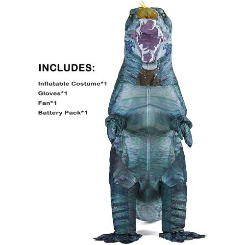  할로윈 용품MXoSUM Adult Inflatable Dinosaur Costume Spinosaurus Blow up Dinosaur Suit Halloween Dino Costume