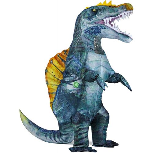  할로윈 용품MXoSUM Adult Inflatable Dinosaur Costume Spinosaurus Blow up Dinosaur Suit Halloween Dino Costume