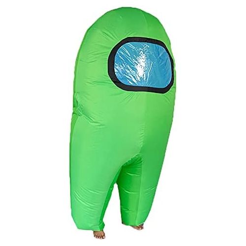  할로윈 용품MXoSUM Among Us Inflatable Costume for Adult Funny Halloween Spacesuit Costume Astronaut Figures for Adult Game Fans