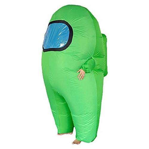  할로윈 용품MXoSUM Among Us Inflatable Costume for Adult Funny Halloween Spacesuit Costume Astronaut Figures for Adult Game Fans