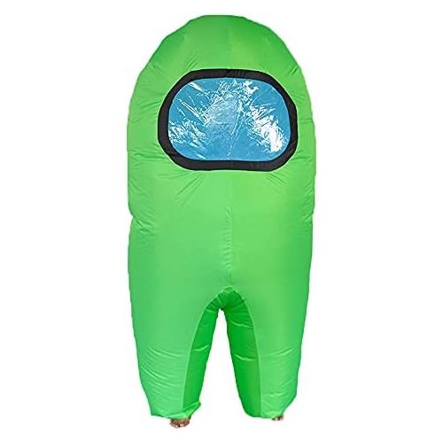  할로윈 용품MXoSUM Among Us Inflatable Costume for Adult Funny Halloween Spacesuit Costume Astronaut Figures for Adult Game Fans