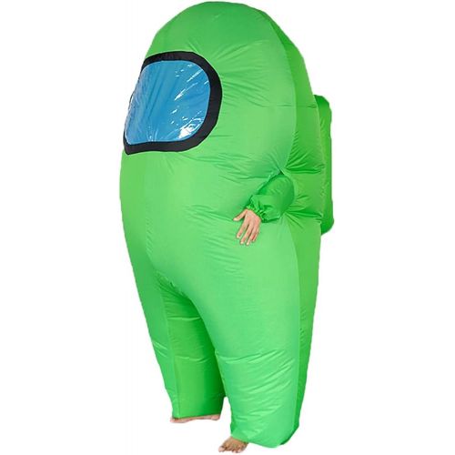  할로윈 용품MXoSUM Among Us Inflatable Costume for Adult Funny Halloween Spacesuit Costume Astronaut Figures for Adult Game Fans