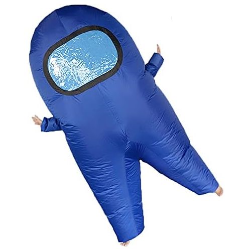  할로윈 용품MXoSUM Among Us Inflatable Costume for Adult Funny Halloween Spacesuit Costume Astronaut Figures for Adult Game Fans