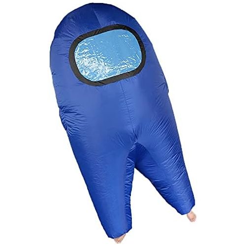  할로윈 용품MXoSUM Among Us Inflatable Costume for Adult Funny Halloween Spacesuit Costume Astronaut Figures for Adult Game Fans