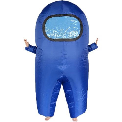  할로윈 용품MXoSUM Among Us Inflatable Costume for Adult Funny Halloween Spacesuit Costume Astronaut Figures for Adult Game Fans