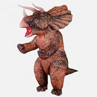 MXoSUM Inflatable Dinosaur Costume Blow up Triceratops Costumes for Adults?Fancy Dino Onesies Party Halloween Cosplay Costume