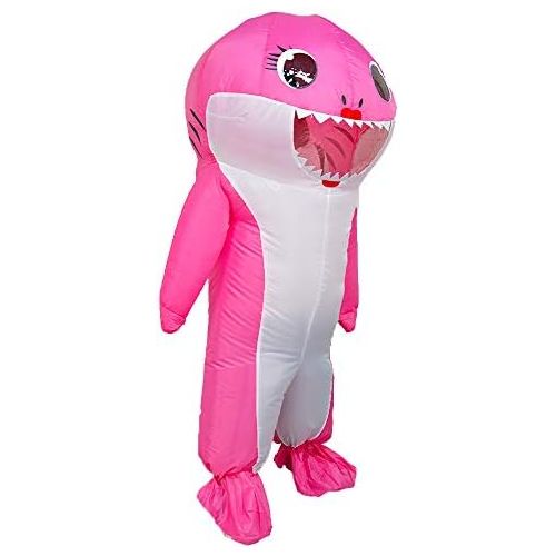  할로윈 용품MXoSUM Inflatable Costume for Adult Shark Party Costume Halloween Cosplay Costume Full Body Blow-up Costume Suit