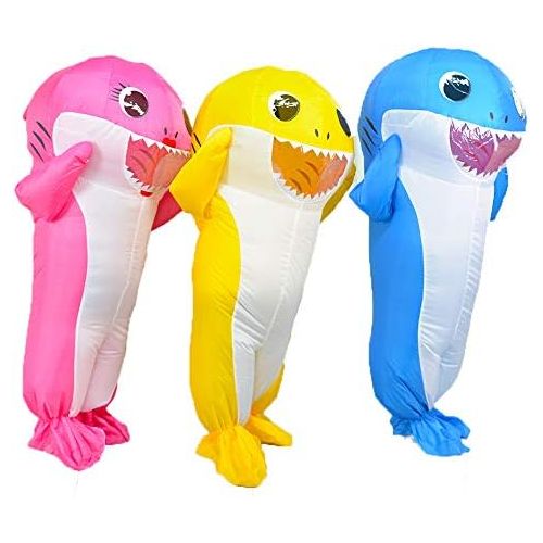  할로윈 용품MXoSUM Inflatable Costume for Adult Shark Party Costume Halloween Cosplay Costume Full Body Blow-up Costume Suit