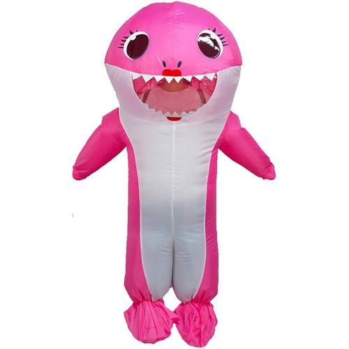  할로윈 용품MXoSUM Inflatable Costume for Adult Shark Party Costume Halloween Cosplay Costume Full Body Blow-up Costume Suit