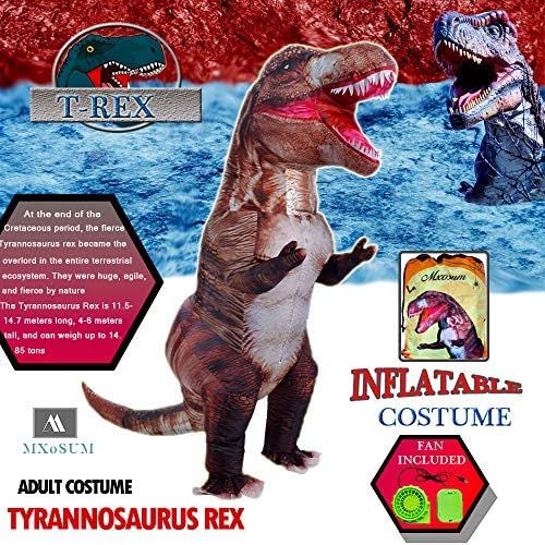  할로윈 용품MXoSUM Inflatable Dinosaur Costume Blow up T-rex Costumes for Adults?Fancy Dino Onesies Party Halloween Cosplay Costume