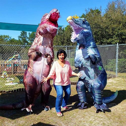  할로윈 용품MXoSUM Inflatable Dinosaur Costume Blow up T-rex Costumes for Adults?Fancy Dino Onesies Party Halloween Cosplay Costume