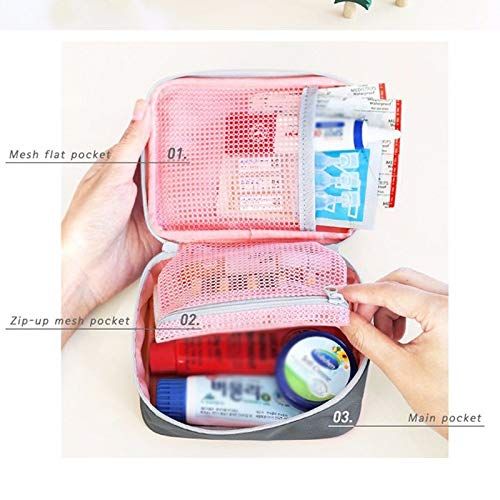  MXueei Mini Medical Bag First Aid Kit/Medical Emergency Kits Organizer/Outdoor Household Pill Bag (Color : Gray)