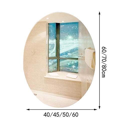  MXueei Bathroom mirror ZfgG Oval Bathroom Wall Mirror Dressing Table Wall Mounted Paste Glass Mirror (Size : 5070cm)