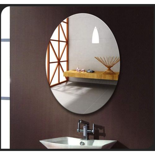  MXueei Bathroom mirror ZfgG Oval Bathroom Wall Mirror Dressing Table Wall Mounted Paste Glass Mirror (Size : 5070cm)