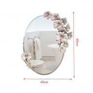 MXueei Bathroom mirror ZfgG Bathroom Wall Mirror Anti - Fog Silver Mirror,Oval Waterproof 3D Relief Resin Decorative Mirror (Color : #4)