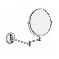 MXueei Bathroom mirror ZfgG Bathroom Mirror 3X Magnification + Normal Double-Sided Wall Mounted Vanity Mirror Swivel, Extendable and Chrome Finished (Color : Silver Brass, Size : 8inches)