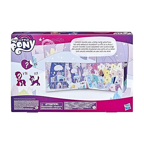 마이 리틀 포니 My Little Pony: A New Generation Movie Snow Party Countdown Advent Calendar Toy for Kids - 25 Surprise Pieces, Including 16 Pony Figures (Amazon Exclusive)