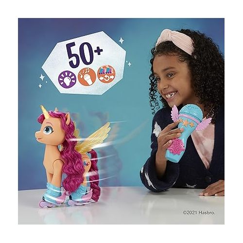 마이 리틀 포니 My Little Pony: A New Generation Movie Sing 'N Skate Sunny Starscout - Interactive 9-Inch Remote Control Toy with 50 Reactions, Lights